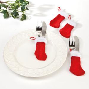 Julstrumpor för bestick - Mini - 4 ST - 11 cm - www.frokenfraken.se