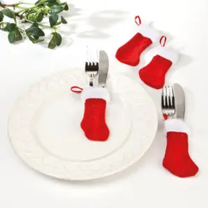 Julstrumpor för bestick - Mini - 4 ST - 11 cm - www.frokenfraken.se