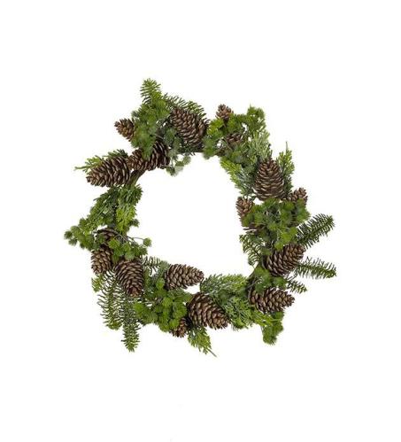 Krans med kottar - Julkrans - ø50 cm - www.frokenfraken.se