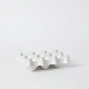 Ägghållare - Vit - 16,2 x 12,2 x 5 cm - www.frokenfraken.se