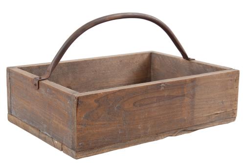 Träkorg Med Handtag - 40 x 29 cm - www.frokenfraken.se