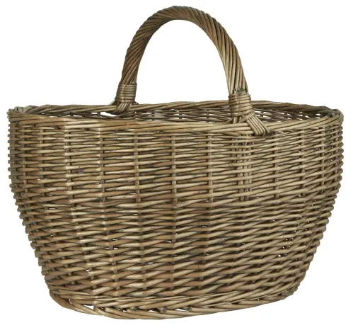 Korg med handtag - Brun - 45 cm - www.frokenfraken.se