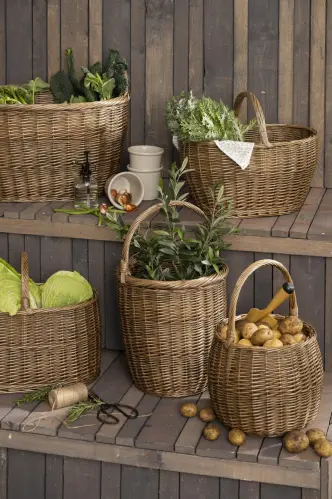 Korg med handtag - Brun - 45 cm - www.frokenfraken.se