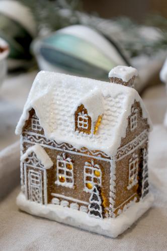 Pepparkakshus - LED - 10 x 8 x 6 cm - www.frokenfraken.se