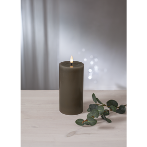 Batteriljus - LED Blockljus Flamme Flow - Mullvad - 17,5 x Ø7,5 cm - Timer - www.frokenfraken.se
