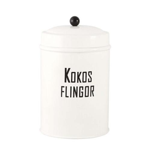 Plåtburk Svarte Petter Kokosflingor - Ø 11 x 18,5 cm - www.frokenfraken.se
