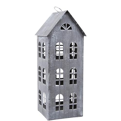 Ljuslykta - Hus i metall - 45 cm - www.frokenfraken.se
