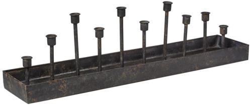 Ljusstake - Bordsljusstake - 10 ljus i låda - 72 x 16 x 21 cm - www.frokenfraken.se