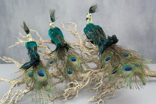 Påfågel - Dekoration - 10 x 30 cm - www.frokenfraken.se