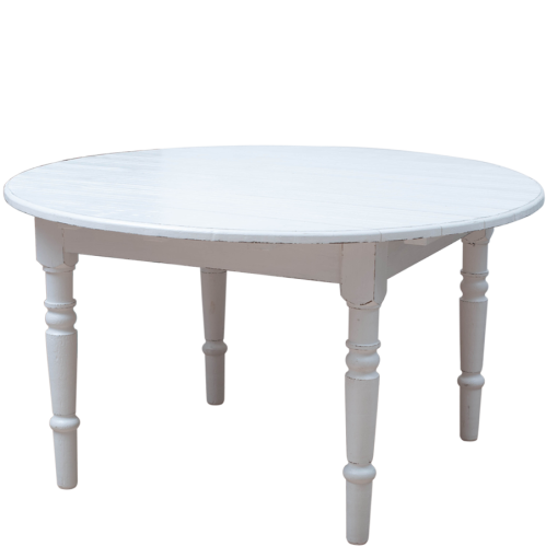 XXX_Matbord - Runt - Vintage White - Ø 138 cm - www.frokenfraken.se