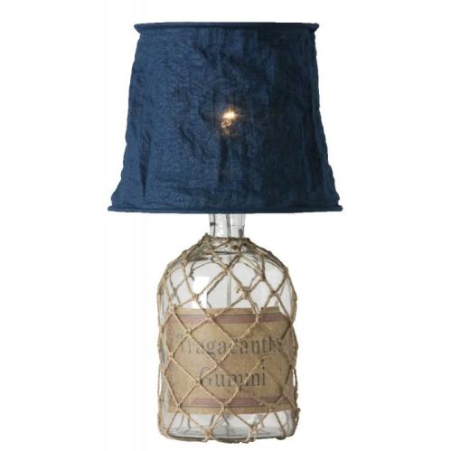Lampskärm - Linne - Navy Blue - Ø32 - www.frokenfraken.se
