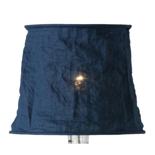 Lampskärm - Linne - Navy Blue - Ø32 - www.frokenfraken.se