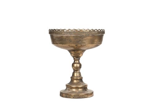 Kruka - Pokal - Mässing/Brun - 30 x Ø25 cm - www.frokenfraken.se