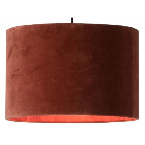XXX_UTGÅTT_Lampskärm - Sammet - Rust - Ø38 cm - www.frokenfraken.se
