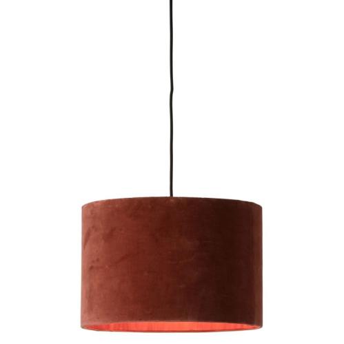 XXX_UTGÅTT_Lampskärm - Sammet - Rust - Ø38 cm - www.frokenfraken.se