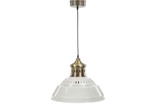 Taklampa - Emalj - Vit/Mässing - 42 cm - www.frokenfraken.se