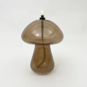 Oljelampa M - Mushroom - Brun - Ø11 x 14 cm - www.frokenfraken.se