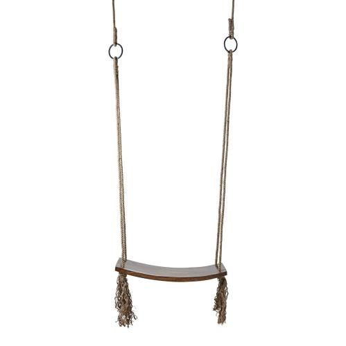 Gunga - Trä med tofsar - 60 x 30 x 3 cm - www.frokenfraken.se