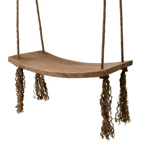 Gunga - Trä med tofsar - 60 x 30 x 3 cm - www.frokenfraken.se