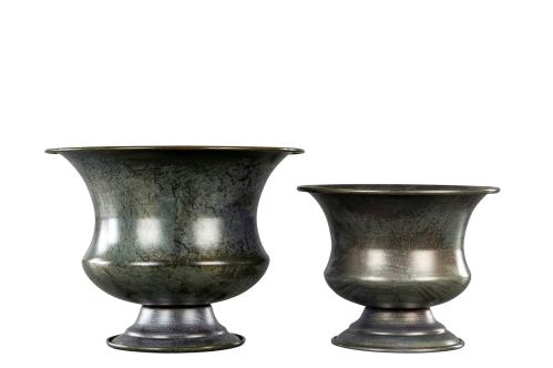 Kruka - Pokal - Grå/Grön - Ø21 cm - www.frokenfraken.se