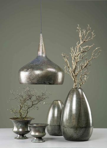 Kruka - Pokal - Grå/Grön - Ø21 cm - www.frokenfraken.se