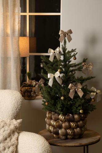 Hänge - Rosett - Satin - Creme - 1st - 10 x 12 cm - www.frokenfraken.se