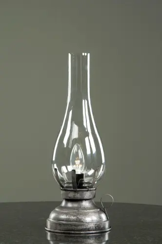 Lampa - Fotogenlampa Med El Rusty - Rusty - 42 cm - www.frokenfraken.se