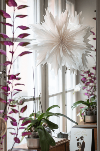 Julstjärna Papper - Oslo 60 cm - Vit - www.frokenfraken.se