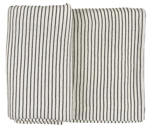 Bordsduk Vit med svarta ränder - 250 X 150 CM - www.frokenfraken.se