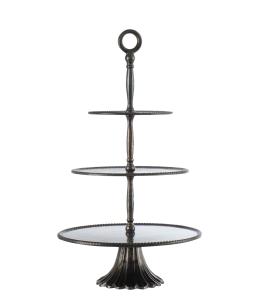 Våningsfat - Cake Stand Bronze - 3 våningar - 65 cm - www.frokenfraken.se