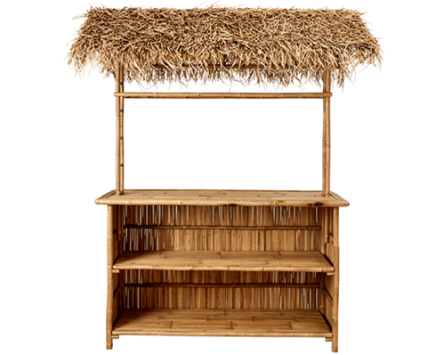Bardisk i bambu med tak - Tiki - 170 x 235 cm - www.frokenfraken.se