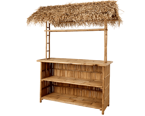 Bardisk i bambu med tak - Tiki - 170 x 235 cm - www.frokenfraken.se