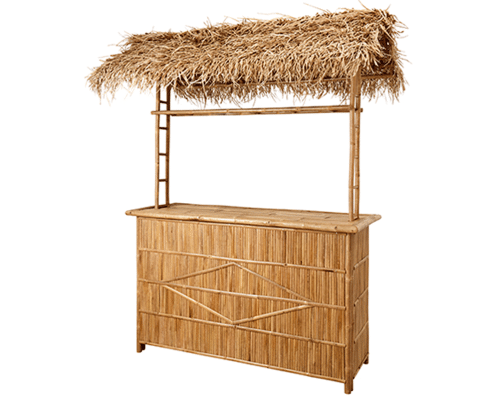 Bardisk i bambu med tak - Tiki - 170 x 235 cm - www.frokenfraken.se