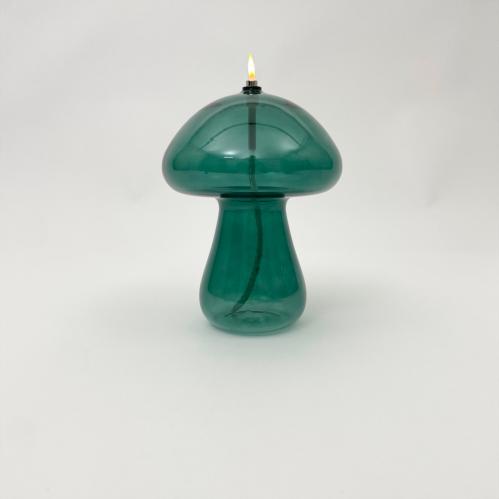 Oljelampa M - Mushroom - Grön - Ø11 x 14 cm - www.frokenfraken.se