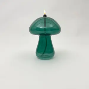 Oljelampa M - Mushroom - Grön - Ø11 x 14 cm - www.frokenfraken.se