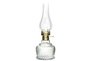 Fotogenlampa - För värmeljus - Glas/Guld - 34 cm - www.frokenfraken.se