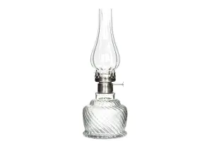 Fotogenlampa - För värmeljus - Glas/Silver - 34 cm - www.frokenfraken.se