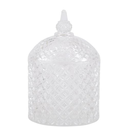 Glasburk med lock - Crystal Jar - 9,5 x 15 cm - www.frokenfraken.se