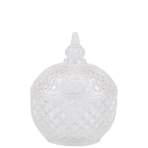 Glasburk med lock - Crystal Jar - 9,5 x 12 cm - www.frokenfraken.se