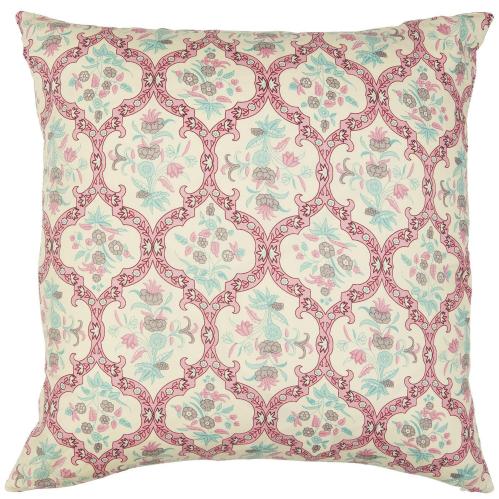 Kuddfodral - Anja Blommönster - Rosa - 50 cm - www.frokenfraken.se