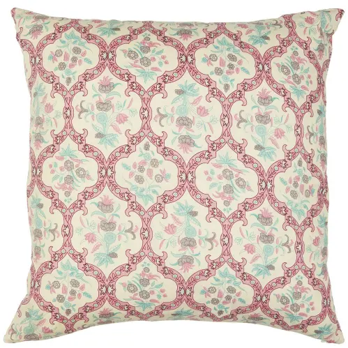 Kuddfodral - Anja Blommönster - Rosa - 50 cm - www.frokenfraken.se