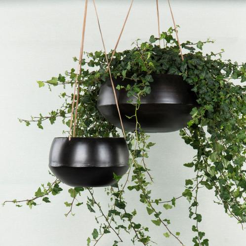 Ampel - Borstad Svart - liten - Ø22 cm - Andrasortering - www.frokenfraken.se