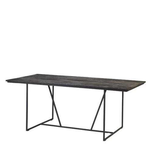 Matbord - Med svart träskiva - 200 x 100 x 75 cm - www.frokenfraken.se