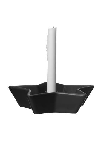 Ljusstake Kronljus - Stjärna - Svart - 20 x 19 x 5 cm - www.frokenfraken.se