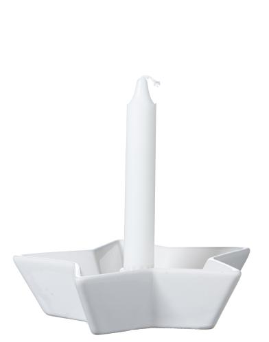 Ljusstake Kronljus - Stjärna - Vit - 20 x 19 x 5 cm - www.frokenfraken.se