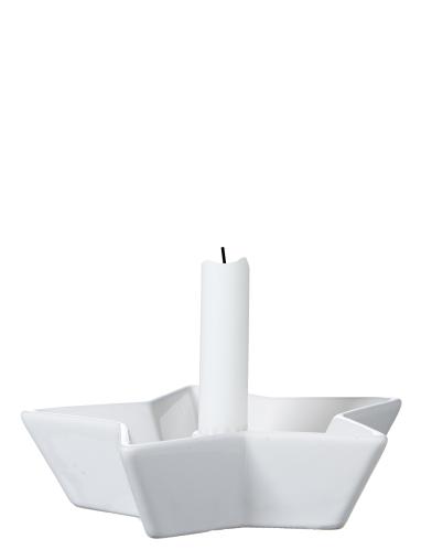 Ljusstake Kronljus - Stjärna - Vit - 20 x 19 x 5 cm - www.frokenfraken.se