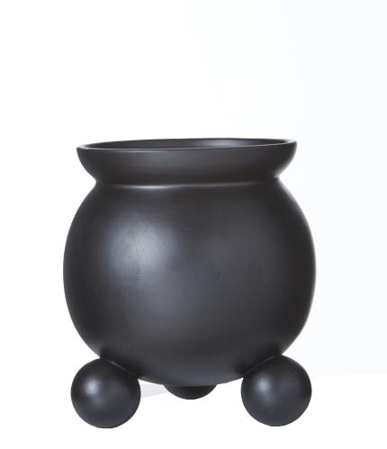 Kruka med kulfötter - Matt Svart - 17 x 23 cm - www.frokenfraken.se