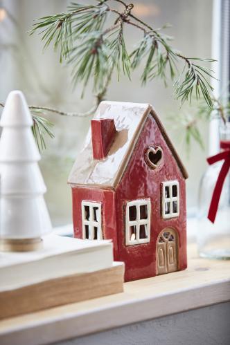 Ljuslykta - Hus - Hjärta - 19 cm - www.frokenfraken.se