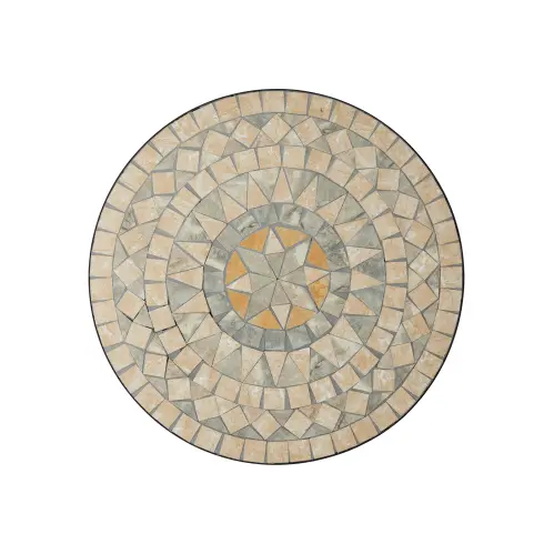 Trädgårdsbord - Beige Mosaik - Järn - Ø70 x 72 cm - www.frokenfraken.se