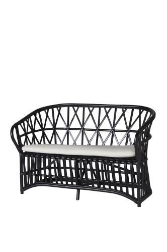 Soffa - Med dyna - Svart - 123 x 71 x 81 cm - www.frokenfraken.se